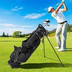 Sacca da Golf Nera con 3 Divisori, in Poliestere Leggero, 4 Tasche con Cerniera, Pronta per il Viaggio - Product Image 2
