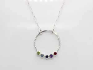 Collier personnalisé multi-pierres de naissance pour la famille, en argent sterling et plaqué or, bijoux sur mesure, fournisseur en gros - Product Image 5