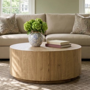 Modern Convertible Durable Iron <b>Round</b> <b>Coffee</b> <b>Table</b> Contemporary Design Living Room Furniture Decorative Home Accent Piece - Product Image 3