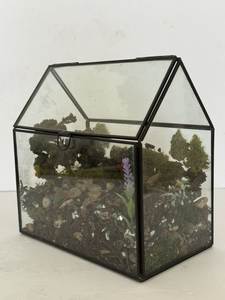 Terrario Personalizado en Forma de Cabaña de Metal y Vidrio, Macetero Moderno de Vidrio para Plantas de Interior, Suculentas, Plantas Aéreas y Terrarios DIY - Product Image 6