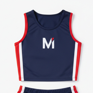 ชุดยูนิฟอร์มเชียร์ลีดเดอร์ระดับพรีเมียม ชุดเต้นรำพร้อมกระโปรง ชุดแฟนซีสำหรับบาสเกตบอล ฟุตบอล และทีมเชียร์ - Product Image 3