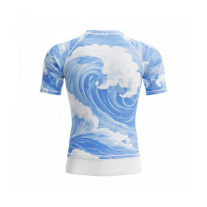 T-shirt de compression athlétique en tissu doux de qualité supérieure Solid Trader, extensible dans quatre directions, avec impression par sublimation, vêtement de sport élégant, Rash Guard - Product Image 4