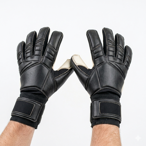 Gants de gardien de but de football en cuir, antidérapants, avec sangle de poignet réglable, pour hommes - Product Image 1