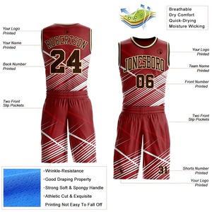 Nouvel uniforme de basket-ball élégant avec couleurs personnalisées et designs uniques, idéal pour les équipes - Product Image 2