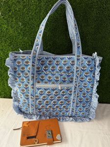 Sac fourre-tout matelassé en coton pur de qualité supérieure, avec logo personnalisé imprimé, réutilisable, pour courses, à porter à l'épaule, unisexe - Product Image 5
