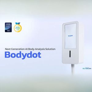 Bodydot BDF1000 เครื่องวิเคราะห์ร่างกายอัจฉริยะด้วย AI ดีไซน์ยืดหยุ่น โครงอะลูมิเนียมอัลลอยด์ ไม่สามารถพับได้ ติดตามท่าทางร่างกายแบบเต็มตัว - Product Image 3