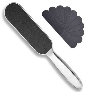 Rimozione del callo del piede raspa del piede miglior strumento <span class=keywords><strong>per</strong></span> la cura del piede Pedicure superficie metallica <span class=keywords><strong>per</strong></span> rimuovere la pelle dura in acciaio inossidabile Logo personalizzato - Product Image 1