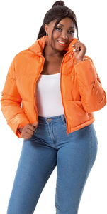 Custom Plus Size <b>Cropped</b> <b>Puffer</b> <b>Jacket</b> Winter Streetwear Unisex Wholesale Rate Price Logo Custom <b>Puffer</b> <b>Jacket</b> Women Quality - Product Image 2