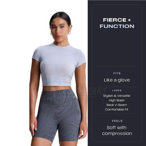 Shorts de Yoga para Mujer, Cintura Alta, Sin Costuras, Transpirables, Ecológicos, Suaves, Elásticos, Cómodos, para Gimnasio y Uso Diario - Product Image 6