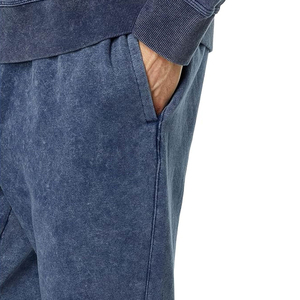 Pantalon de jogging décontracté pour homme en molleton délavé, léger, 100 % coton, coupe droite, respirant, séchage rapide, effet délavé - Product Image 5