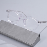 Monture de lunettes rétro en acétate polygonal, anti-lumière bleue, pour hommes et femmes, à la mode, pour usage quotidien