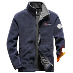 Chaqueta de Forro Polar de Algodón 100% Reversible, Cálida para Invierno, Bordada, Unisex, para Escalada, con Bolsillos Dobles Gruesos, Cuello Alto, para Exteriores - Product Image 2