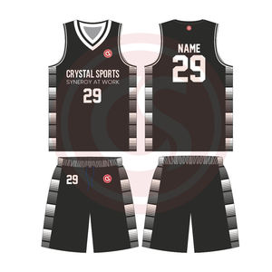 Conjunto de Pantalones Cortos y Camiseta de Baloncesto Profesional Crystal Sports, Uniforme Deportivo de Malla Ligera con Logotipo Personalizado para Equipo, Club o Escuela - Product Image 1