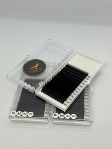 Extensiones de Pestañas Individuales Mega Volumen Súper Suaves 0.03 0.05 de Fábrica Vietnamita, Bandeja de Pelo Sintético Negro Mate - Product Image 3