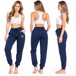 Pantalones Deportivos de Forro Polar de Poliéster Suave y Transpirable con Cordón en la Cintura para Mujer, Pantalones Deportivos Transpirables para Gimnasio y Entrenamiento con Bolsillos Laterales - Product Image 5