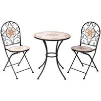Ensemble de meubles d'extérieur en fer écologiques et modernes pour jardin, patio, pelouse, avec un design artistique en métal, structure élégante, toutes saisons