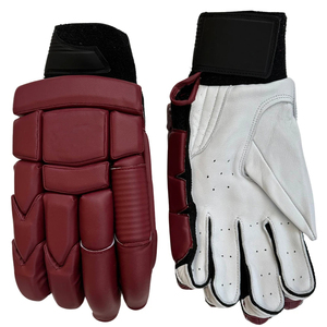 Gants de cricket en cuir synthétique de qualité supérieure pour droitiers et gauchers, protection intégrée contre les chocs, sangle Velcro réglable, adhérence accrue - Product Image 2