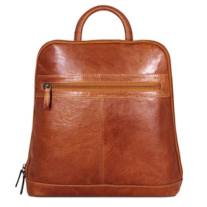 Wholesale Custom Leather Women Crossbody Chest Bag High Quality <b>Brown</b> Flap <b>Backpack</b> Bag with Factory Direct Price - Product Image 6