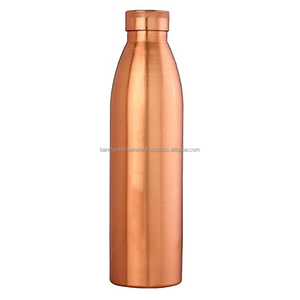 Botella de cobre de alta calidad con acabado pulido para beber y uso en la cocina, a prueba de fugas. - Product Image 3