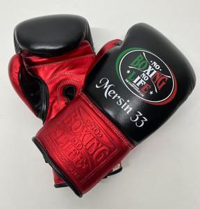 ถุงมือชกมวยแบบผูกเชือก Professional No Boxing No Life หนังวัวแท้ บุหนา 4 ชั้น ระบายอากาศได้ดี ซึมซับความชื้น - Product Image 3