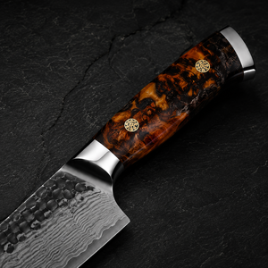 Cuchillo de Chef Damasco Hecho a Mano de Calidad Superior, Cuchillo de Cocina Profesional Afilado como una Navaja, Acero Forjado a Mano, OEM ODM, Cuchillo Ecológico - Product Image 2