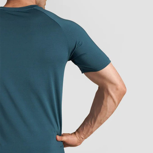 Wholesales Custom Logo Men's Summer Casual T-<b>Shirts</b> Half Sleeve Mesh O-Neck Slim Fit <b>100</b>% <b>Polyester</b> 120 gsm Quick Dry Breathable - Product Image 4