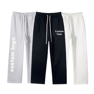 350GSM Fleece <b>Men's</b> <b>Jogger</b> Sweatpants Heavyweight Cotton Quick Dry Breathable Drawstring Mid Rise Straight Casual Trousers - Product Image 2