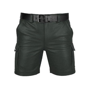 Shorts en cuir pour hommes au design élégant, shorts en cuir pour femmes style streetwear, shorts en cuir de haute qualité - Product Image 1