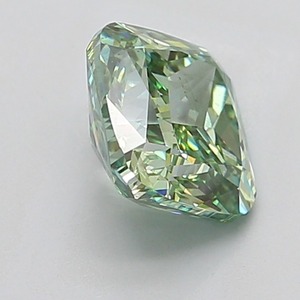 Diamant vert fantaisie de 3,01 carats, taille coussin, qualité SI1, certifié, diamant vert de luxe - Product Image 4