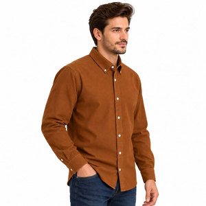 Camisa de Franela Casual de Manga Larga con Cuello Abotonado y Color Sólido para Hombre, Diseño Único y Estilo Moderno - Product Image 3