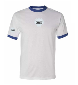 Men's <b>White</b>/Red Keeper Ringer <b>Tee</b> T Shirts Augusta Sportswear 50/50 Ringer T-Shirt - Product Image 3