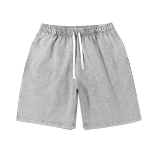 Shorts Bermuda Cargo pour Homme en Molleton Français 100% Polyester Lavé, Imprimé, Respirant, Taille Élastique avec Cordon de Serrage, Décontracté, Sportif, Été - Product Image 1