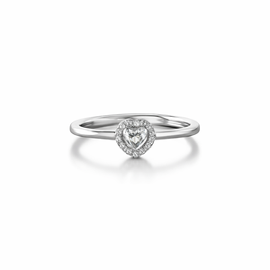 Other Heart Halo Cubic Zirconia <b>Solitaire</b> <b>Ring</b> for Women Romantic Wedding Engagement Promise - Product Image 1