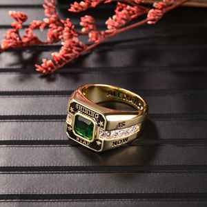 Anillo de Graduación Universitario Personalizado BOJ School Ring 048, Anillo de Colegio Secundario para Ella, con Piedra de Nacimiento, Plata 925, ¡Oferta! - Product Image 2