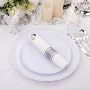 ชุดช้อนส้อมพลาสติกแบบใช้แล้วทิ้ง 100 ชุด ย่อยสลายได้ รีไซเคิลได้ พร้อมผ้าเช็ดปาก ปลอดสาร BPA เป็นมิตรกับสิ่งแวดล้อม แบบคลาสสิก - Product Image 3