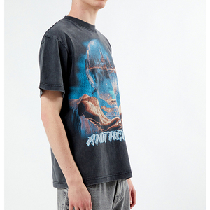 T-shirt à manches courtes pour homme, imprimé numérique, design personnalisé, col rond, coupe ample, style vintage, jersey en coton, MOGGIO SPORTS - Product Image 3