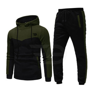 Survêtements modernes à capuche pour hommes – Tenue élégante avec haut à capuche et bas lisse – Idéal pour le sport, la rue et les activités décontractées - Product Image 2