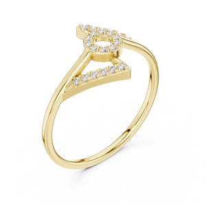 Anillo Geométrico de Oro Amarillo de Lujo para Mujer, Joyería Moderna Minimalista, Regalo de Aniversario - Product Image 4