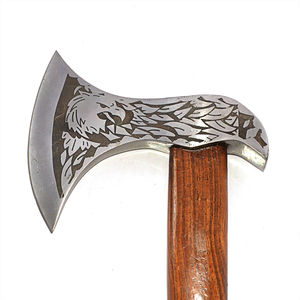 Handmade Viking Tomahawk <b>Axe</b> Head High Carbon Steel Stainless Steel Blade Natural Wood <b>Handle</b> Outdoor Camping Survival Use Heavy - Product Image 5