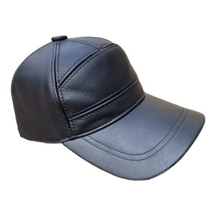 Gorra de Béisbol Unisex de Cuero PU, 6 Paneles, Color Sólido, Cierre Ajustable, Uso Casual, Gorra para Adultos, Personalizable OEM - Product Image 2
