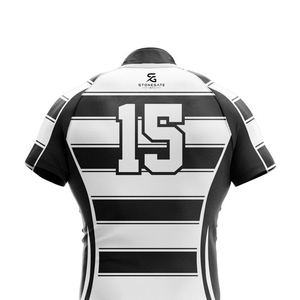 Maillot de rugby professionnel pour équipe, tissu respirant et flexible, coutures renforcées, logo personnalisé, pour les matchs 2026 - Product Image 5