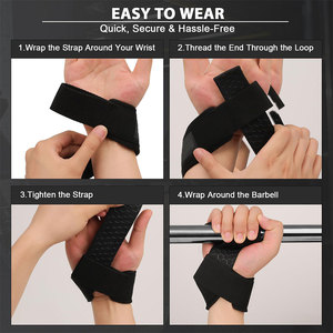 Premium Cotton Weightlifting Straps for Heavy Deadlifts Powerlifting Bodybuilding <b>Strength</b> <b>Training</b> Gym Fitness Grip Support - Product Image 2