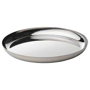 Ensemble d'assiettes rondes en acier inoxydable de qualité alimentaire, réutilisables et durables, pour la maison, les restaurants et les hôtels - Product Image 1