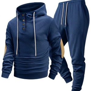Ensemble de survêtement décontracté à capuche pour homme, pantalon de jogging personnalisé, vêtements de sport deux pièces, fournisseur - Product Image 2