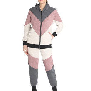 Conjunto Deportivo de Felpa para Mujer, Estilo Nuevo, Sudadera con Cierre y Pantalones Jogger, Ropa Casual de Invierno, Proveedor Mayorista - Product Image 1