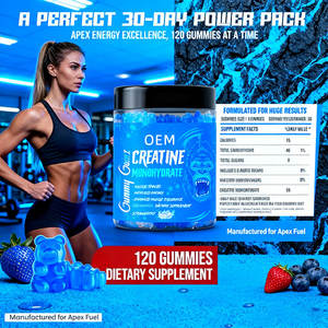 סוכר ללא קריאטין גאמא קריאטין gummies עם אלקטרוליטים עבור אנרגיה, סיבולת - Product Image 3