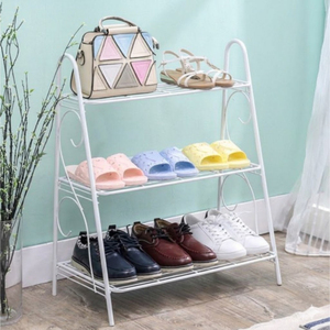 Zapatero de metal blanco, organizador de almacenamiento de zapatos, ahorrador de espacio, soporte para zapatos, para armario, entrada, dormitorio - Product Image 5