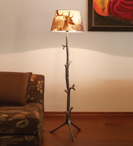 Lámpara de Pie Ecológica con Pantalla de Tela Marrón de Lujo y Base de Metal, OEM ODM, Bajo MOQ, Precio de Fábrica, Suministro al por Mayor - Product Image 6
