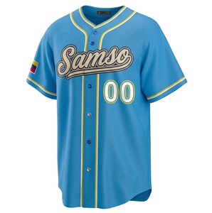 เสื้อเบสบอล/ซอฟต์บอลพิมพ์ลาย โพลีเอสเตอร์ 100% ระบายอากาศได้ดี น้ำหนักเบา ไซส์ใหญ่ ป้องกันแบคทีเรีย แห้งเร็ว ชุดกีฬาสำหรับทีม - Product Image 1