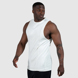 Camiseta Deportiva sin Mangas para Hombre, Estilo Nuevo, 100% Algodón, Corte Regular, Diseño Personalizado, Cuello Redondo Elástico - Product Image 2